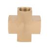 Baxnore FNPT Pipe Fitting, Brass Sanitary Connector, 1/4-Inch Pipe Fitting Adapter, 4-Way Female-Thread Connector, Industrial Compression Fitting view 1