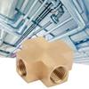 Baxnore FNPT Pipe Fitting, Brass Sanitary Connector, 1/4-Inch Pipe Fitting Adapter, 4-Way Female-Thread Connector, Industrial Compression Fitting view 2
