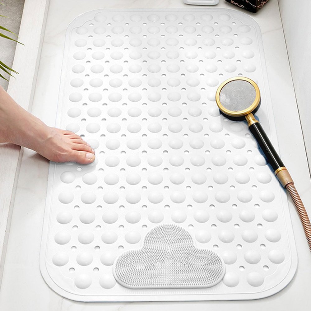 KQIEJUY Bathtub and Shower Mat, Non-Slip, Machine Washable, 120 x 80 cm