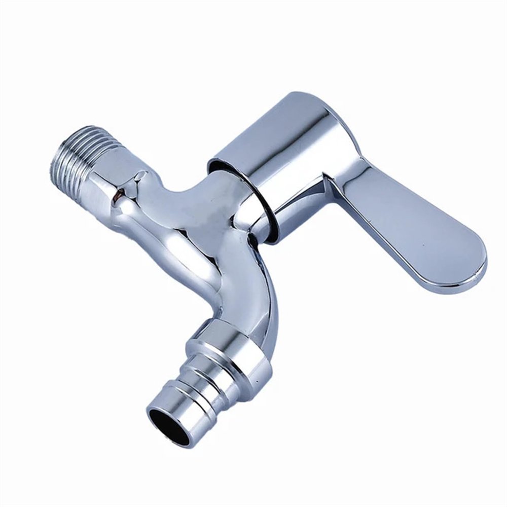 Washing Machine Water Faucet, Concealed Copper Faucet with Valve Core, 1/2-Inch, 4-Point Water Inlet, 1 Piece