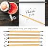 Baxnore 5-Piece Angled Calligraphy Dip Pen Set with Wooden Pen Holder and Bevel Nibs view 2