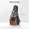 ULKMFFCF Owl Print Crossbody Sling Bag for Men and Women, Black view 2