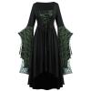 Women's Black Gothic Halloween Costume Dress view 1