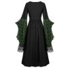 Women's Black Gothic Halloween Costume Dress view 3