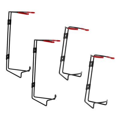 Black Steel Wall Mounts for Fire Extinguishers, 4-Pack