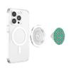 Green Jade Lavender Floral Circle Batik Moroccan Pattern PopSockets PopGrip for MagSafe view 3