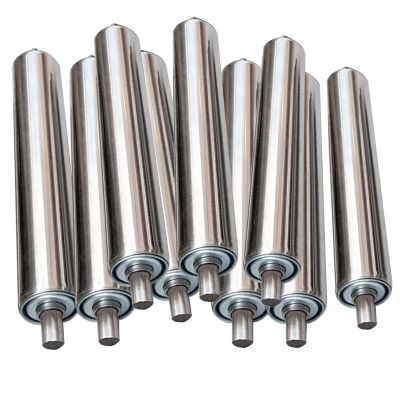 Heavy-Duty Stainless Steel Replacement Conveyor Roller, 3.8 cm Diameter, 10-Pack, 89.9 cm Length