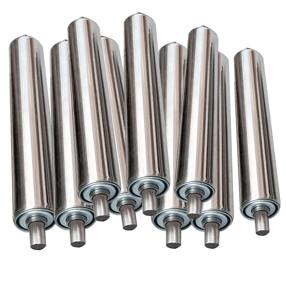 Heavy-Duty Stainless Steel Replacement Conveyor Roller, 3.8 cm Diameter, 10-Pack, 89.9 cm Length