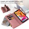 Belzsxy Xiaomi 14T Wallet Flip Case, PU Leather, 15 Card Slots, Pink view 4
