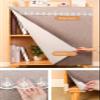 LIVEINU White Cabinet Curtains, Self-Adhesive, 2-Pack view 2