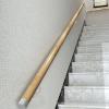 Wooden Stair Handrail with Stainless Steel Brackets, 30 cm view 2