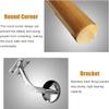 Wooden Stair Handrail with Stainless Steel Brackets, 30 cm view 4