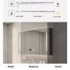 WLCNYL LED Bathroom Mirror Medicine Cabinet with Storage, Anti-Fog, 3-Color Lighting view 3
