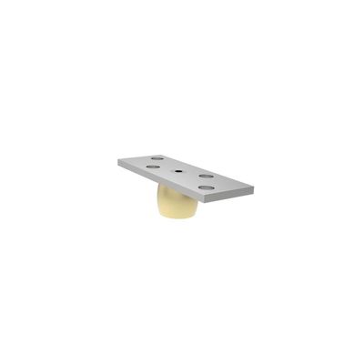 Sellon24 Steel Gate Components for 33x34 Hanging Sliding Gate, Bottom Guide Element H/60