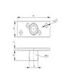Sellon24 Steel Gate Components for 33x34 Hanging Sliding Gate, Bottom Guide Element H/60 view 3