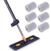 Large Flat Mop with 6 Mop Pads, Rotating Head and Squeegee view 1