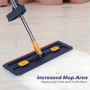 Large Flat Mop with 6 Mop Pads, Rotating Head and Squeegee view 2