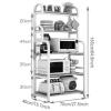 White Kitchen Cabinet with Multi-Tier Shelves for Microwave, Restaurant, Furniture, Sideboard view 2