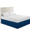 HESHUWEN Elastic Wrap-Around Bed Skirt, Navy, 99 x 190 cm view 1