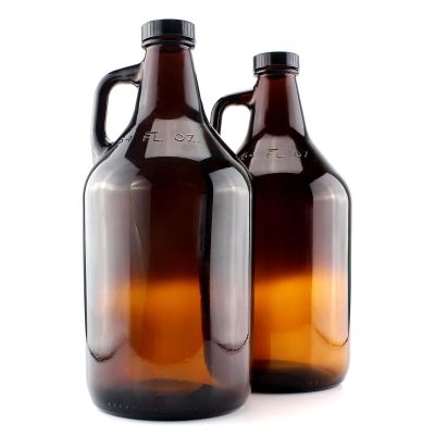 NCPSAKD 0.5-Gallon Brown Glass Canning Jars with Lids for Kombucha, Fermentation, and Winemaking