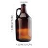 NCPSAKD 0.5-Gallon Brown Glass Canning Jars with Lids for Kombucha, Fermentation, and Winemaking view 4