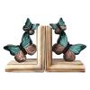 GddOGUK 1 Pair Decorative Bookends, Retro Blue 3D Butterfly Design view 1