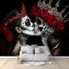 3D Gothic Skeleton Queen Photo Wallpaper, Black and Red, 250 x 175 cm view 1