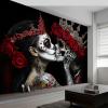 3D Gothic Skeleton Queen Photo Wallpaper, Black and Red, 250 x 175 cm view 2