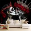 3D Gothic Skeleton Queen Photo Wallpaper, Black and Red, 250 x 175 cm view 3