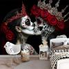 3D Gothic Skeleton Queen Photo Wallpaper, Black and Red, 250 x 175 cm view 4
