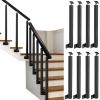 Iron Railing Parts for Stairs, Side-Mounted, with Screws and Flat Brackets, 90 cm, 8-Piece Set view 1
