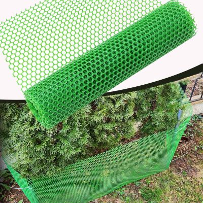 Plant Trellis Net, 0.3 m x 4 m, Green HDPE Mesh