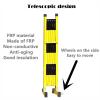 Portable Telescopic Metal Safety Gate with Wheels, 10 m view 3