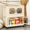 Transparent Stackable Plastic Storage Boxes with Magnetic Doors, 3-Tier Organizer view 3