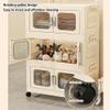 Transparent Stackable Plastic Storage Boxes with Magnetic Doors, 3-Tier Organizer view 4