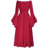 Amxleh Women's Halloween Costume Dress, Maid Cosplay Dress, Vampire Tunic, Renaissance Costume view 3