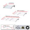 Aluminum Door Canopy for Rain Protection, Sound Insulation, and Outdoor Veranda, 80 x 80 cm view 2