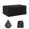 HNYDM Waterproof Outdoor Furniture Cover, 85 x 125 x 50 cm, Black, 600D Oxford view 1
