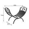 Iron Firewood Storage Rack with Decorative Basket view 2