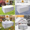 HNYDM Weatherproof Garden Furniture Cover 165 x 115 x 90 cm, 600D Oxford, Silver view 2