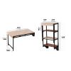 Teak Wood Wall-Mounted Folding Table for Kitchen, Office, Bedroom, or Balcony view 2