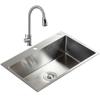 BGFYUSF Kitchen Bar Single-Bowl Stainless Steel Sink, Silver, 55 x 45 x 20 cm view 1