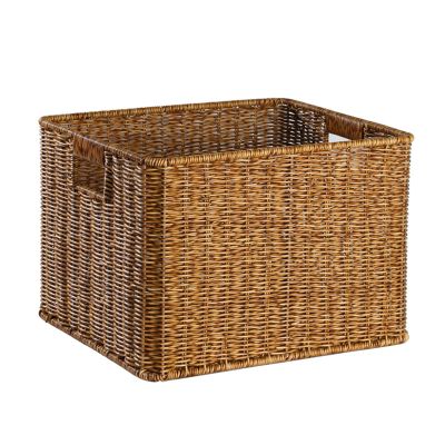 Rattan Storage Basket, Woven Rattan-Look Basket (B)