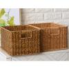 Rattan Storage Basket, Woven Rattan-Look Basket (B) view 2