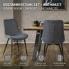 ML-Design Dining Chairs Set of 6, Anthracite Faux Leather, Black Steel Frame view 2