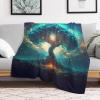 Fuzzy Magic Tree Flannel Fleece Throw Blanket, Soft Warm Sofa Blanket, 130 x 180 cm view 2