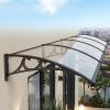 Clear Polycarbonate Door Awning with Aluminum Frame, 60 x 250 cm view 1