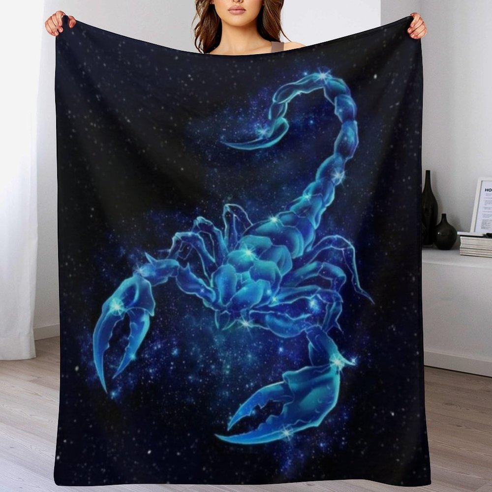 Plush Scorpion Blanket, Soft Warm Flannel Fleece Throw, 180 × 200 cm