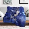 Wolf Flannel Fleece Blanket for Sofa, Couch, or Bed, 130 x 150 cm view 2