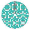Cute Christmas Tree Skirt with Pom-Poms, Llama and Cactus Design view 1